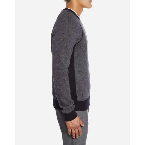 Vince Birdseye Crewneck Wool & Cashmere Sweater Mens Small Casual Soft Comfy NWT - Picture 2 of 12